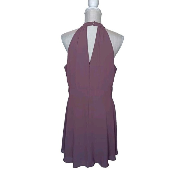 Express Women's Size 14 Purple-Brown Party Dress w/Back Cutout.  Runs small. - Picture 3 of 9
